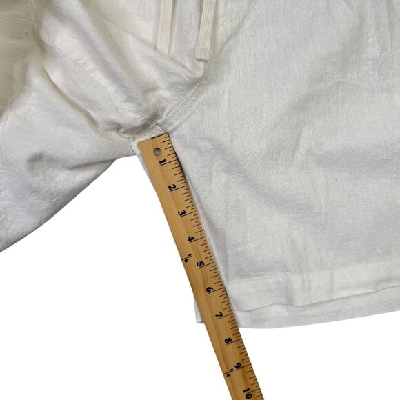 Old Navy x Disney Shorts Mens Large Beige White Pull On Linen Blend Mickey Mouse - Picture 7 of 14